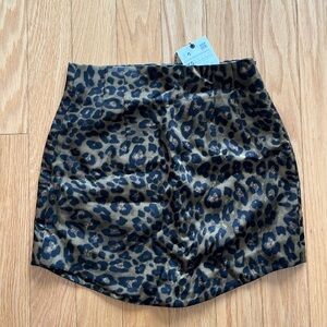 Zara leopard print mini skirt